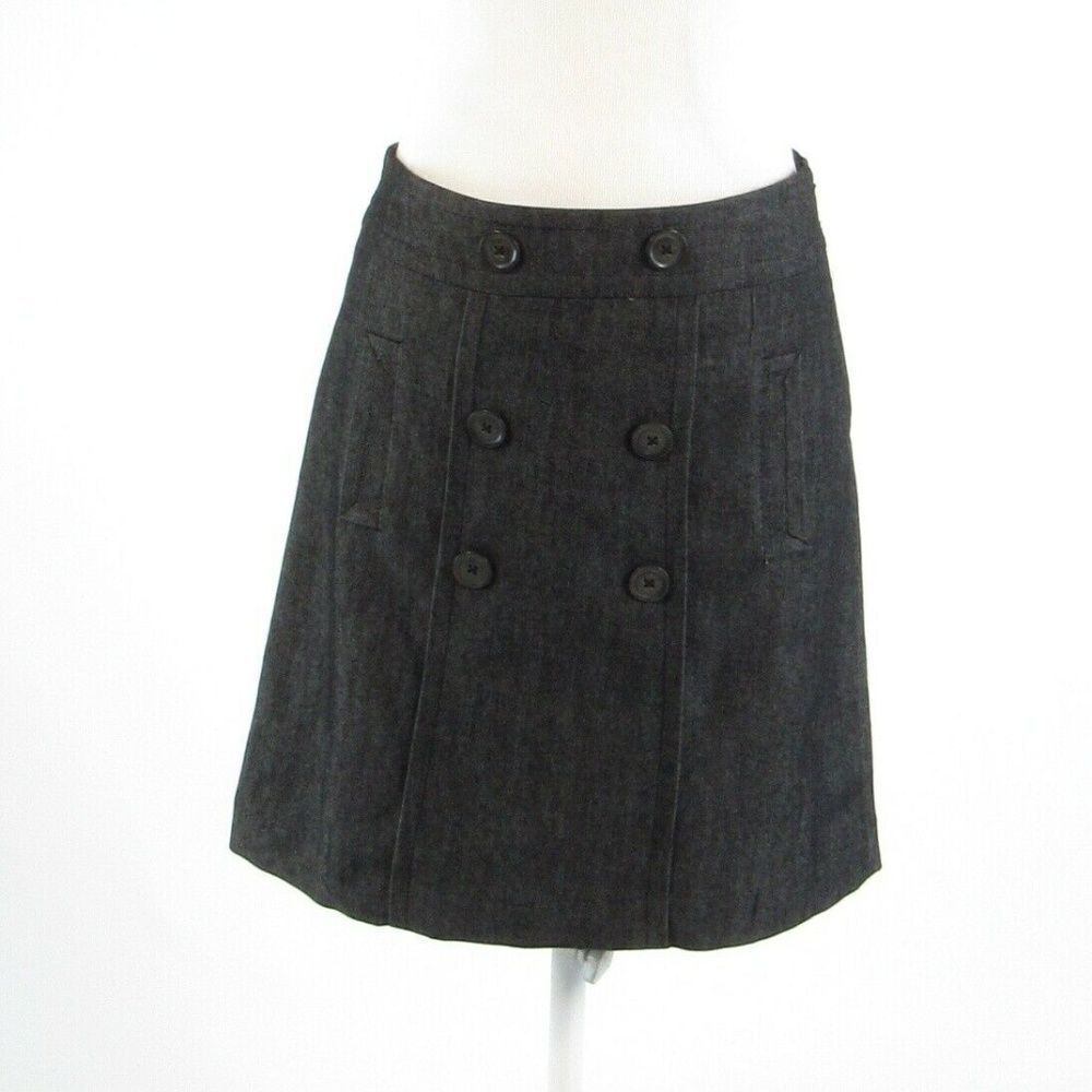 Sandro gray chambray A-line skirt 4P